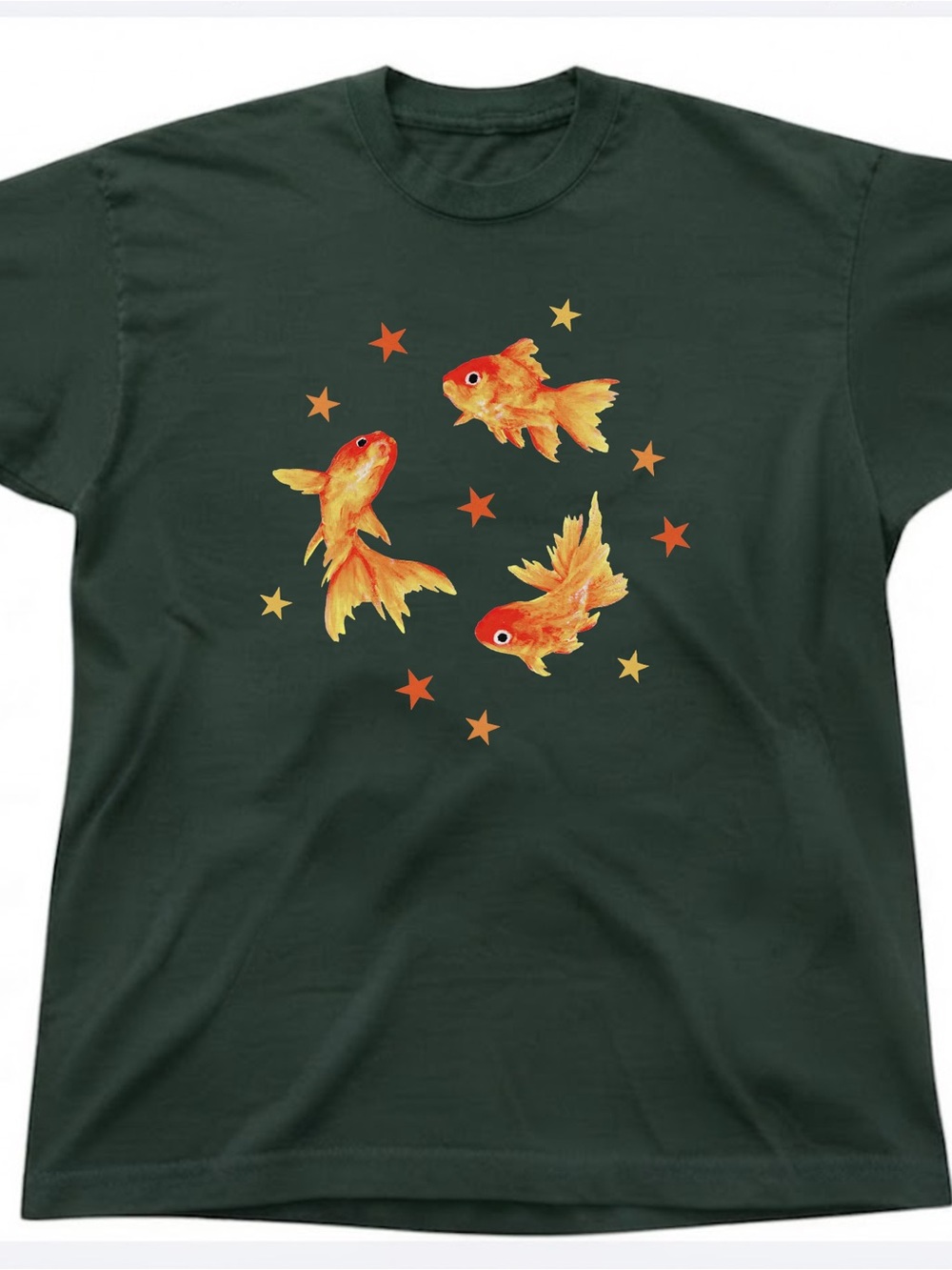 Goldfish Star Graphic Pet Fish Gildan T-Shirt